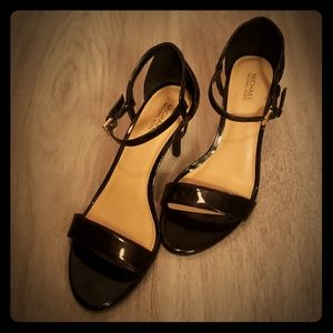 Michael Khors black open-toe heels